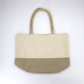Summer New Style Tote Blank Cotton Canvas Beach Bag Ladies Hand bags With Twisted Rope Handle Bags Women Handbags